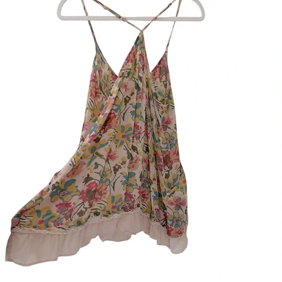 Free People Romantic Floral Hook Eye Closure Front Top (moving sale) - Picture 5 of 7